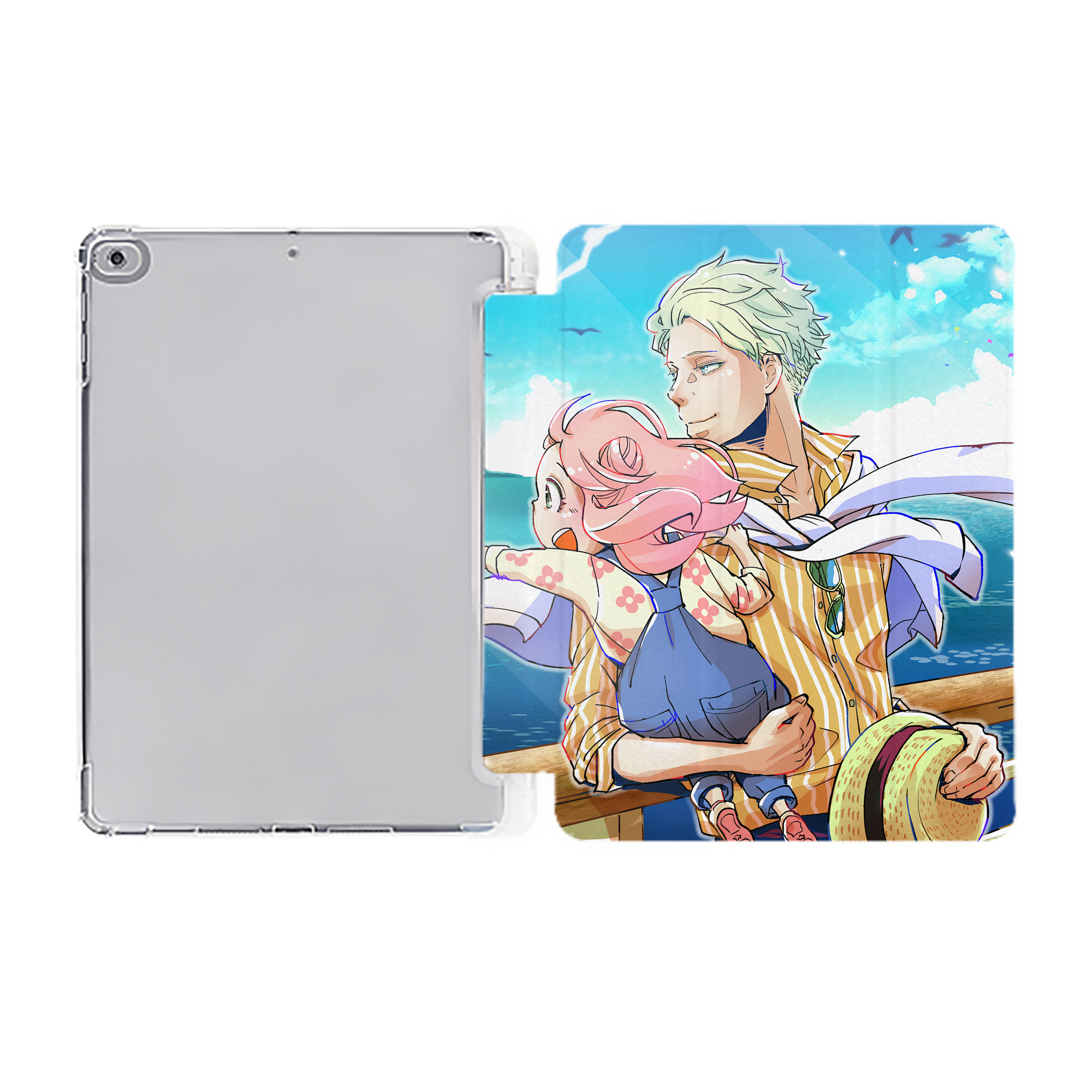 （画像用） SPY×FAMILY间谍家家酒 IPad ケース ペン収納付き 三つ折りスタンド PUレザー×シリコン 対応機種9.5/10.5/10.9インチ